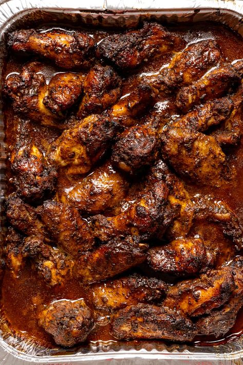 Baked Jamaican Jerk Chicken Wings | Orchids + Sweet Tea Jamaican Jerk Chicken Wings, Baked Jerk Chicken, Jerk Chicken Wings, Jerk Chicken Recipe, Jamaican Jerk Chicken, Jamaican Dishes, Jamaican Jerk, Jerk Chicken, Jamaican Recipes