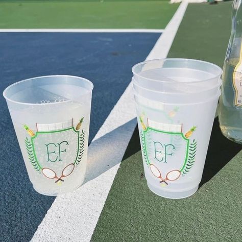 Over The Moon on Instagram: "Game, Set, Match 🎾 Raise the stakes of any tennis tournament, bachelorette party, or wedding weekend with personalized reusable and recyclable cups—also available in bundles with matching sweatshirts and napkins. Tap to shop." Tennis Club Bachelorette, Wedding Pickleball Tournament, Pickleball Wedding Tournament, Tennis Bachelorette Party, Bachelorette Tennis, Squirrel Wedding, Tennis Bachelorette, Pickle Party, Pickleball Party