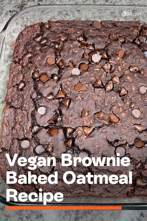 Gluten Free Baked Oatmeal Recipes, Vegan Oatmeal Brownies, Healthy Vegan Baked Oatmeal, Brownie Baked Oatmeal No Banana, Vegan Brownie Baked Oatmeal, Baked Oatmeal Recipes Vegan, Chocolate Baked Oatmeal Recipes, Baked Oatmeal Brownie, Brownie Baked Oatmeal Recipes