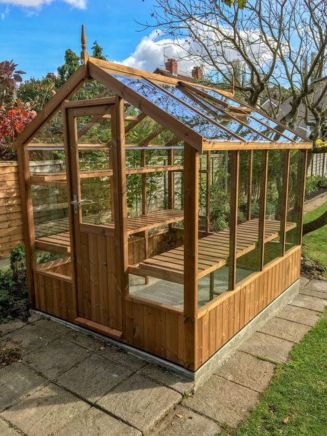 Wooden Greenhouses, lean to wooden and small wooden greenhouses for sale with Free UK Installation from Greenhouse Stores. Call us on 0800 098 8877. Serre Diy, Timber Greenhouse, Wooden Greenhouse, Diy Greenhouse Plans, Outdoor Greenhouse, Greenhouse Shed, Build A Greenhouse, Home Greenhouse, Wooden Greenhouses