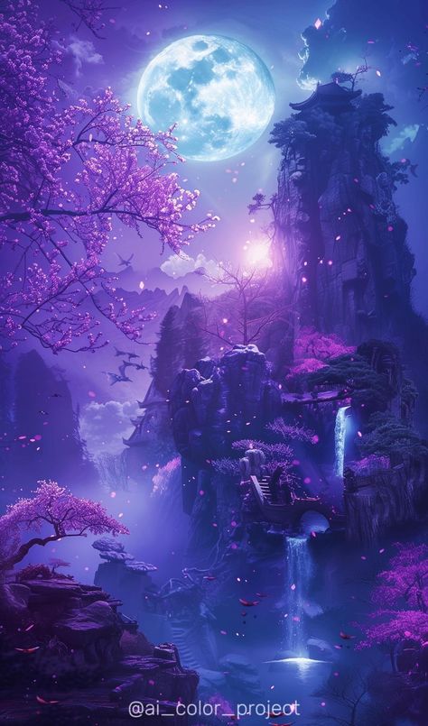 Purple Landscape Wallpaper, His Wallpaper, Fantasy Backgrounds, Galaxies Wallpaper, Me And My Friends, Mystical Places, Dreamy Artwork, Japon Illustration, Sunny Afternoon