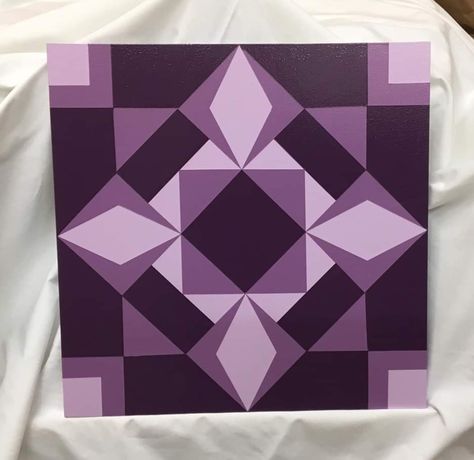 Cindy Haffner Monochromatic Geometric Art, Painters Tape Art, Monochromatic Painting, Monochromatic Art, Painted Barn Quilts, Geometric Artwork, Barn Quilt Designs, Creation Art, Geometric Pattern Art