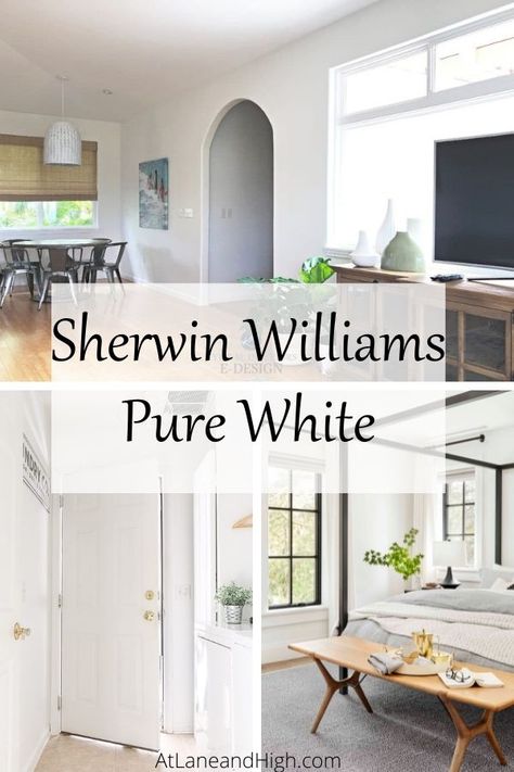 Pure White By Sherwin Williams, She Twin Williams White Paint, Wherein Williams Pure White, Sherwin Williams Pure White Complimentary Colors, She Twin Williams Pure White, Sherwin Williams Pure White Color Scheme, Simply White Vs Pure White, Pure White Sherwin Williams Exterior, White Walls Sherwin Williams