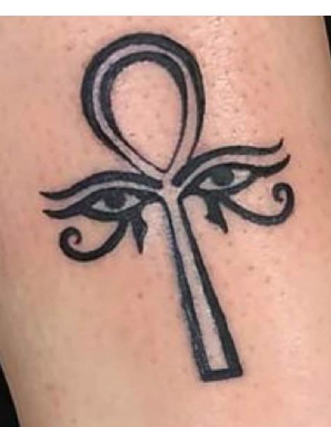 Ankh Eye Of Horus Tattoo, Ankh Tattoo Design, Ankh Tattoos, Simple Tattoo With Meaning, Crown Tattoos For Women, Tattoo Chart, Egyptian Eye Tattoos, Personalized Tattoos, Ankh Tattoo