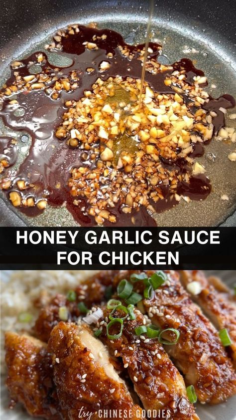 For this easy honey garlic sauce, you only need 3 ingredients to make honey garlic chicken in 15 minutes. Honey Garlic Chicken Fried, Honey And Garlic Sauce, Homey Garlic Sauce Recipe, Honey Garlic Stir Fry Sauce, Honey Garlic Chicken Wraps, Honey Garlic Chicken Ramen, Garlic Honey Crispy Chicken Rice Bowl, How To Make Honey Garlic Sauce, Garlic Sauce Recipe For Chicken