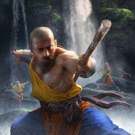 Shaolin Monks, Comic Drawing, Human Male, Martial Artists, D&d Dungeons And Dragons, Fantasy Male, Fantasy Artist, Fantasy Rpg, Comic Illustration