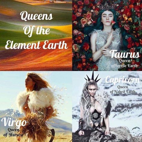 Elemental Witchcraft, Earth Signs Zodiac, Elemental Magick, Zodiac Signs Colors, Gemini Zodiac Quotes, Capricorn Astrology, Astrology Aesthetic, Virgo Personality, Zodiac Signs Pictures