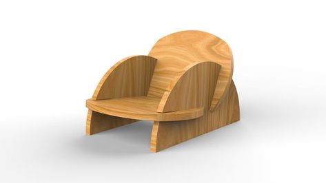 Interlocking Furniture, Cnc Chair, Wood Chair Design, Routeur Cnc, Furniture Design Chair, Flat Pack Furniture, Furniture Design Wooden, Diy Wooden Projects, Folding Furniture