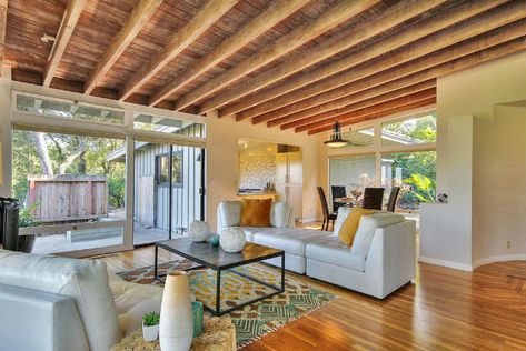 Exposed Ceiling Beams 101: How to Find (or Fake) Them in Your Own Home - Bob Vila Exposed Wood Ceilings, Living Room Hardwood Floors, Exposed Beams Ceiling, Exposed Ceilings, Exposed Rafters, Plank Ceiling, Wood Floors Wide Plank, Wood Beam Ceiling, Exposed Beams