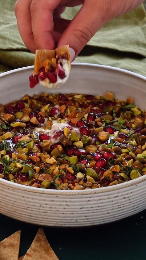 Whipped Feta With Pomegranate, Pomegranate Snacks, Justin Hurwitz, Fall Movie, Quick Appetizer, Whipped Feta, Snack Board, Quick Appetizers, Holiday Appetizers