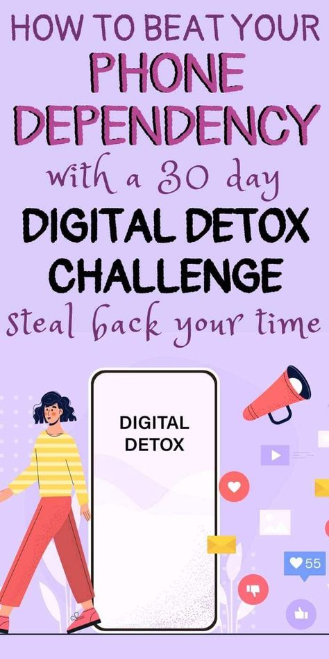 Put That Phone Down Challenge, How To Break Phone Habits, How To Break Up With Your Phone, No Technology Challenge, Healthy Phone Habits, Activities To Get Off Your Phone, Phone Free Day, Phone Detox Challenge, How To Disconnect From Your Phone