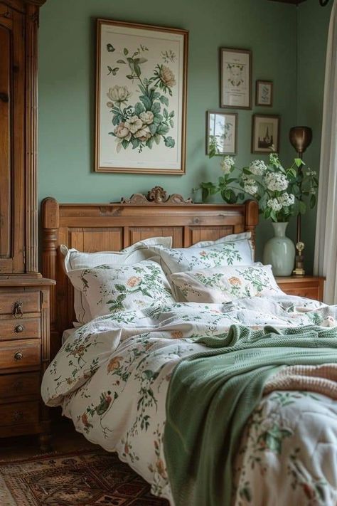 Vintage Farmhouse Bedroom, Farmhouse Bedroom Decor, Decor Ideas Bedroom, Farmhouse Bedroom, Bedroom Decor Ideas, Vintage Farmhouse, Home Decor Ideas, Antique Furniture, Bedroom Ideas