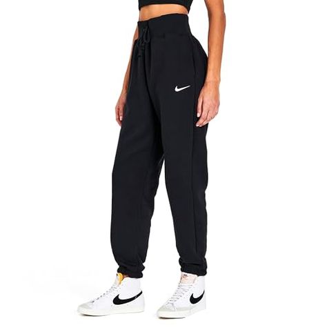 NIKE Sportswear Phoenix Fleece Women's High-Waisted Oversized Sweatpants, Size L Nike High Waisted Sweatpants, Nike Flare Sweatpants Outfit, Nike Phoenix Fleece Outfit, Flare Sweatpants Outfit, Nike Phoenix Fleece, Nike Sportswear Phoenix Fleece, High Waisted Sweatpants, Oversized Sweatpants, Fleece Women