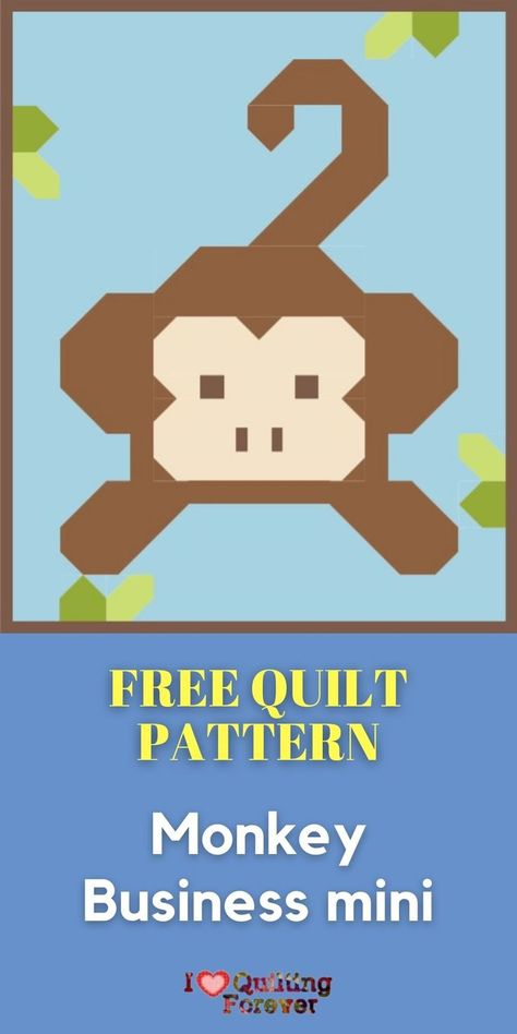 Monkey Quilt Patterns, Monkey Quilt, Olivia Book, Childrens Quilts, Beginner Quilt Patterns, Animal Quilts, Free Quilt Patterns, Monkey Business, Paper Piecing Quilts