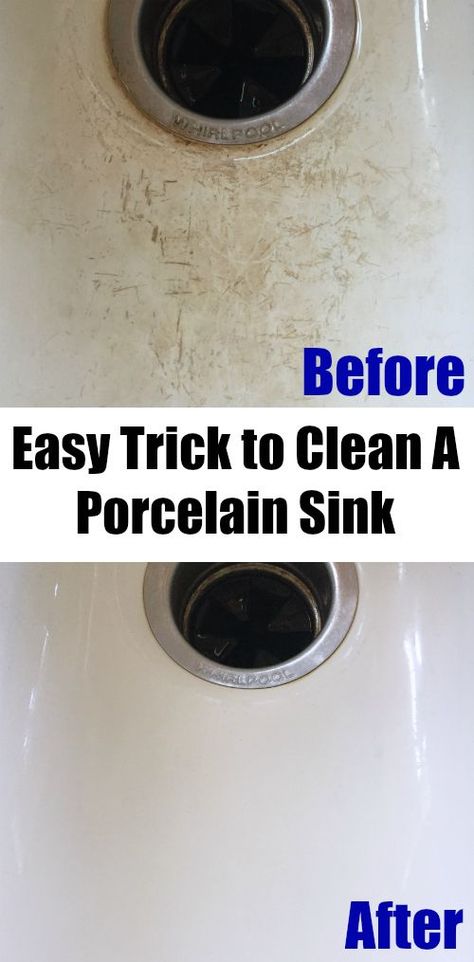 This trick for cleaning a porcelain sink is incredible... and SO simple! And the results are amazing. Homemade Toilet Cleaner, Clean Baking Pans, Cleaning Painted Walls, Glass Cooktop, Deep Cleaning Tips, Porcelain Sink, Clean Dishwasher, Toilet Cleaning, Time Saving