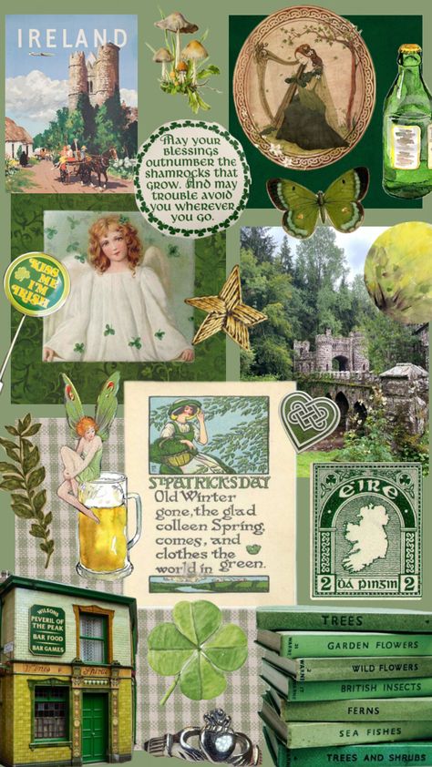 Collage Wallpaper, St Patricks, Your Aesthetic, St Patricks Day, Energy, Collage, Green