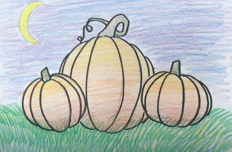 How to draw Pumpkin Patch Step by Step Pumpkin Patch Drawing, Patch Drawing, Pumpkin Patch Background, Draw Pumpkin, Simple Step By Step Drawing, Shape Sketch, Drawing Instructions, Pumpkin Drawing, Fruits Drawing