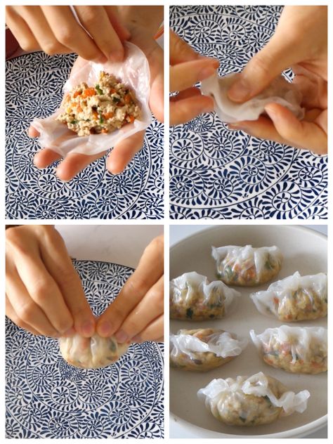 Pan Fried Crispy Rice Paper Dumplings with Vegan Fillings Rice Paper Wontons, Fried Crispy Rice, Rice Paper Rolls Fillings, Healthy Fingerfood, Yacht Food, Crispy Rice Paper Dumplings, Crispy Rice Paper, Rice Paper Dumplings, Asian Dumplings