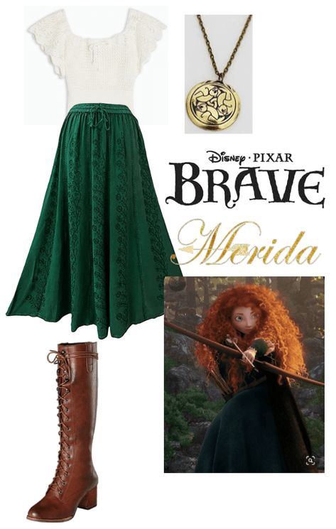 Woodland Wonderer outfit ideas | Woodland Wonderer Merida Brave, European Summer, Outfit Shoplook, Disney Pixar, Date Night, Night Out, Outfit Ideas, Polyvore