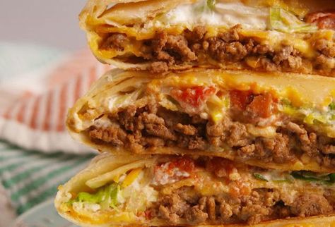 Steak Grilled Cheese, Grilled Cheese Burrito, Cheese Burrito, Steak Grilled, Crunchwrap Supreme, Crunch Wrap, Food Website, Quesadillas, Grilled Cheese