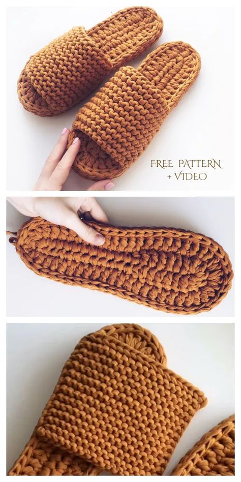 Yarn Slippers, Diy Crochet Slippers, Crochet Blanket Diy, Knit Slippers Free Pattern, Slipper Pattern, Crochet Slipper, Crochet Slippers Free Pattern, Elegant Crochet, Crochet Slipper Pattern