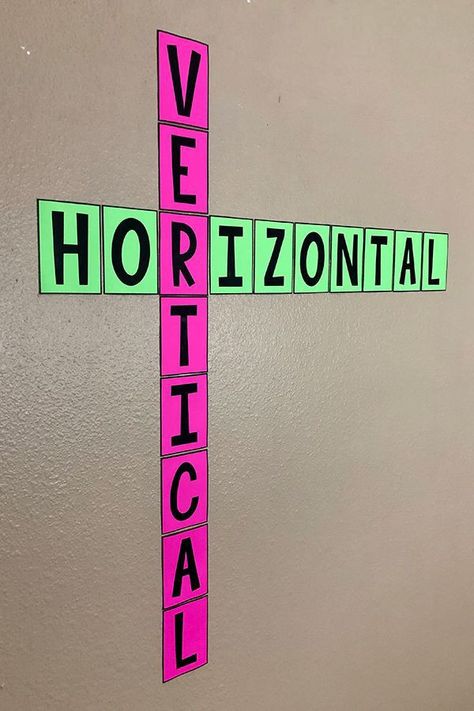 Horizontal Vertical Classroom Door, Vertical Horizontal Classroom, 3rd Grade Classroom Decorations Themes, Maths Charts For Classroom, Math Wall Classroom, Math Decorations Classroom, Elementary Math Classroom Decorations, Maths Wall, Art Teacher Classroom