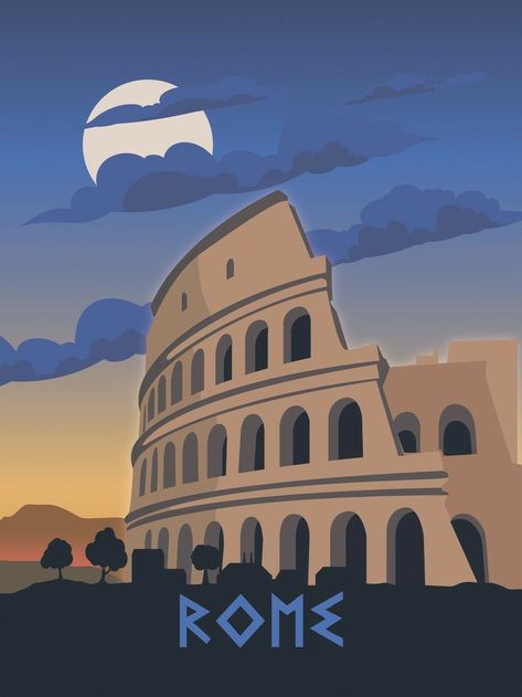 Miroslav Sasek, Rome Painting, Diy Geek, Italy Illustration, Posters Australia, Illustration Wallpaper, Cartoon Mascot, Vintage Poster Design, Travel Globe