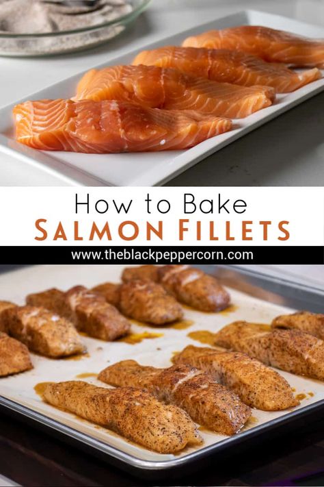 Oven Baked Salmon Fillet, Baked Salmon Steak, How To Bake Salmon, Salmon Oven, Simple Baked Salmon, Salmon In The Oven, Cooking Salmon Fillet, Oven Baked Salmon Recipes, Bake Salmon