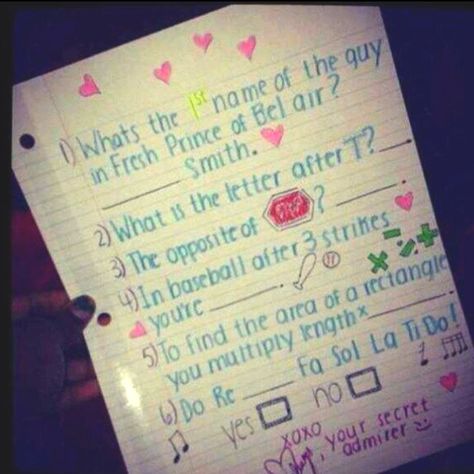 Would be a cute way to ask someone to a dance! Asking A Girl Out, Asking Someone Out, Ask Out, Fresh Prince Of Bel Air, Prince Of Bel Air, Secret Admirer, Get A Boyfriend, Prom Proposal, Couple Relationship