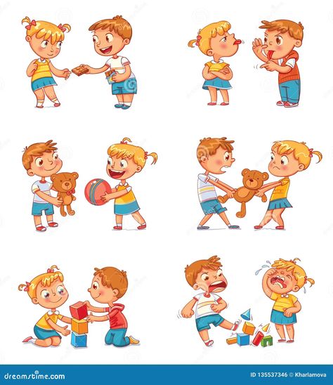 Good and Bad Behavior of a Child Stock Vector - Illustration of boorish, angry: 135537346 Oppgaver For Barn, Daily Routine Activities, Maluchy Montessori, Funny Cartoon Characters, Bad Behavior, Aktivitas Montessori, Good And Bad, Kids Behavior, Preschool Learning