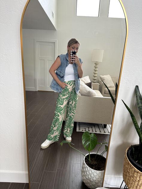 Tree Pants, Print Pant, Palm Spring, Fun Pants, Palm Print, Spring 2023, Spring Style, Palm Leaves, Linen Pants