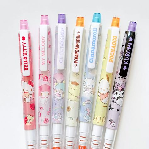 Sanrio Mechanical Pencils, Cute Mechanical Pencils, Sanrio Pencil Case, Kuru Toga Mechanical Pencil, Hello Kitty Pencil, Walpapers Cute, Diy Gifts To Sell, Writing Games, Cute Stationary School Supplies