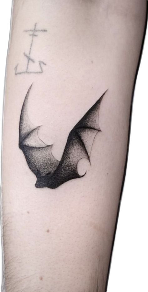 Bat Tattoo Ideas, Tattoo Locations, Bat Tattoos, Illusion Tattoo, Bats Tattoo Design, Optical Illusion Tattoos, Illusion Tattoos, Optical Illusion Tattoo, Small Shoulder Tattoos