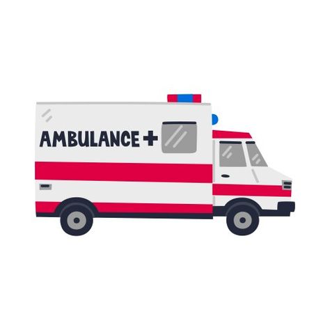 Flat cartoon emergency ambulance car Royalty Free Vector Ambulance Cartoon, Emergency Ambulance, Car Vector, Cartoon Photo, Paramedic, Ambulance, Flat Design, Side View, Transparent Png