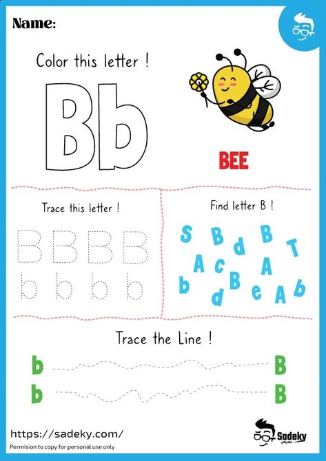 Free Printable Letter B Worksheets For Preschool | Sadeky B Letter Worksheet, Letter B For Preschoolers, Letter B Worksheets For Kindergarten, Letter Bb Activities For Preschool, B Worksheets Preschool, B Activities For Preschool, Letter B Worksheets For Preschool, Letter B Activities For Preschool, Letter B Worksheet