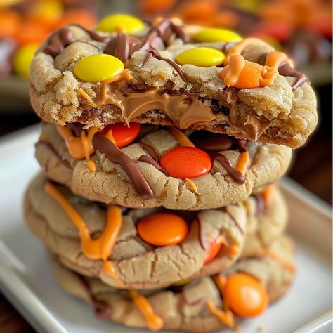 Mini Reese's Pieces Cookies Stuffed with Peanut Butter Reese’s Pieces Cookies Stuffed With Peanut Butter, Mini Reeses Pieces Cookies, Mini Reeses Pieces Cookies Stuffed With Peanut Butter, Reese Stuffed Peanut Butter Cookies, Mini Reese’s Pieces Cookies Stuffed With Peanut Butter, Reese Pieces Peanut Butter Cookies, Reese's Pieces Peanut Butter Cookies, Recees Pieces Cookie, Chocolate Chip Reese’s Cookies