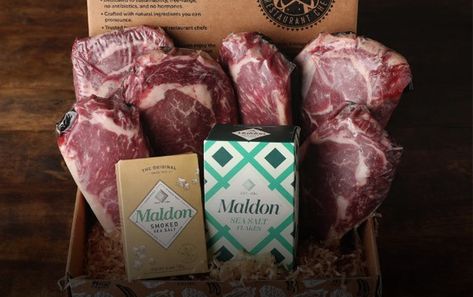 Steak Gift Box, Veal Chop Recipes, Steak Gift, Orange Recipe, Venison Meat, Herb Butter Recipe, Bison Meat, Angus Steak, Marcus Samuelsson