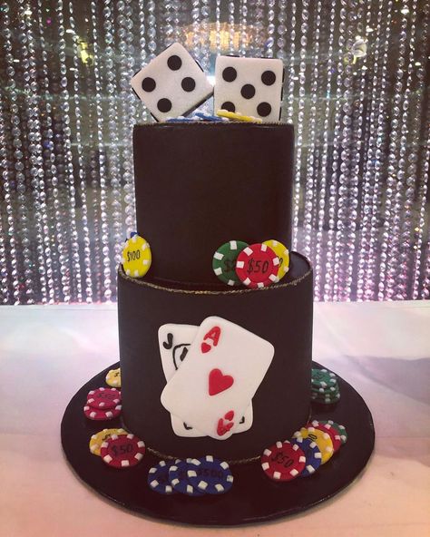 Twinkle Dough Bakery on Instagram: “Elegant birthday cake for a deserving father #casino #casinotheme #vegas #45 #birthday #birthdaycakes #blackjack #casinochips #blackcake…” Blackjack Cake, Elegant Birthday Cake, 45 Birthday, Casino Theme Party, Casino Theme Party Decorations, Elegant Birthday Cakes, Elegant Birthday, Casino Chips, Casino Theme Parties