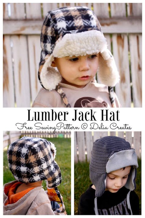 DIY Fabric Jack Hat Free Sewing Patterns | Fabric Art DIY Bear Hat Pattern Sewing, Fabric Beanie Hat Pattern, Patterns For Hats Sewing, Fleece Hat With Earflaps Free Pattern, Sewing Winter Projects, Baby Winter Hat Sewing Pattern, Boy Sewing Patterns Free, Toddler Fleece Hat Pattern Free, Winter Hat Sewing Pattern Free