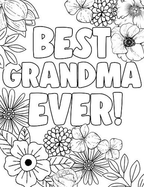 Happy Mother's Day, Grandma Mothers Day Printables For Kids, I Love Grandma Coloring Page, Grandma Printables Free, Mother’s Day Grandma Coloring Page, Mothers Day From Grandkids, Grandma Coloring Pages Free Printable, Mothers Day For Grandma From Kids, Free Mothers Day Coloring Pages, Happy Mother’s Day Coloring Sheet