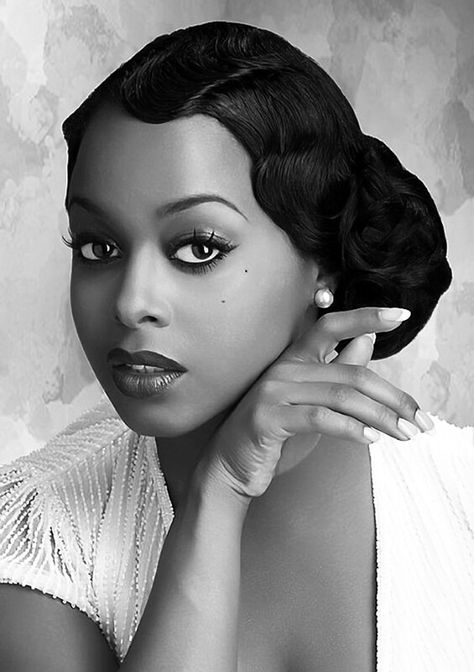 1920 Hair Black Women, 1900s Hairstyles Black Women, 1920 Hairstyles Black Women 1920s Style, 1920s Black Women Makeup, 1920 Hair For Black Women, 1920s Black Women Fashion, Old Hollywood Black Women Hairstyles, 1920s Hair Styles For Black Women, Flapper Hair Black Women