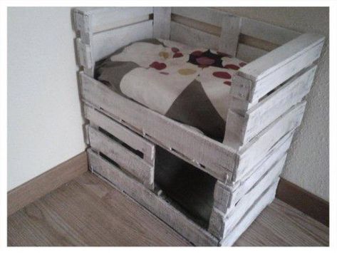 Katt Diy, Katt Grejer, Chat Diy, Diy Pet Bed, Beds Ideas, Cat House Diy, Cat Furniture Diy, Cat Crafts, Cat Room