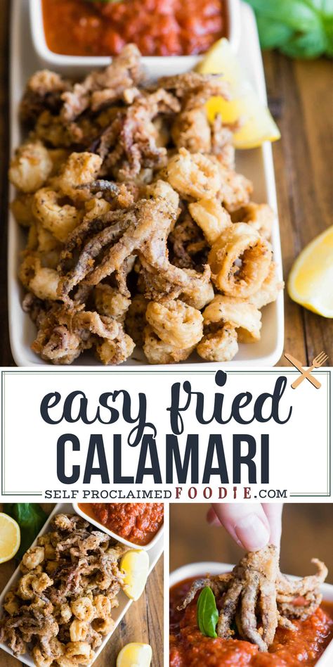 Calamari Recipe, Calamari Recipes, Squid Recipes, Italian Dinner Recipes, Crockpot Dinners, Fried Calamari, Delicious Appetizer Recipes, Food Appetizers, Holiday Feast