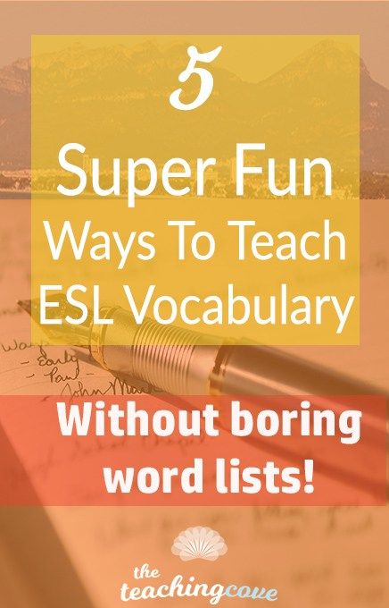 5 Super Fun Ways To Teach ESL Vocabulary - The Teaching Cove Esl Learning, Teaching Printables, Esl Teaching Resources, Esl Games, Esl Vocabulary, Teaching Vocabulary, Esl Classroom, Esl Lesson Plans, Teaching English Online