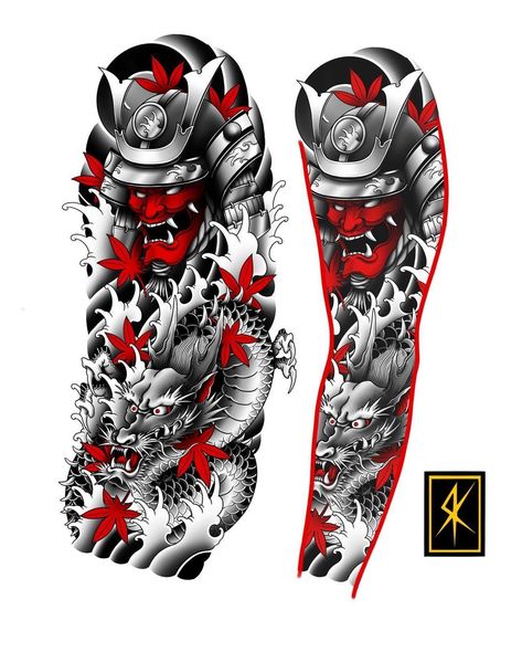 Japanese Samurai Tattoo, Japanese Tattoo Sleeve Samurai, Tato Irezumi, Japanese Hand Tattoos, Samurai Tattoo Sleeve, Koi Tattoo Sleeve, Samurai Warrior Tattoo, Japanese Tattoos For Men, Irezumi Tattoo