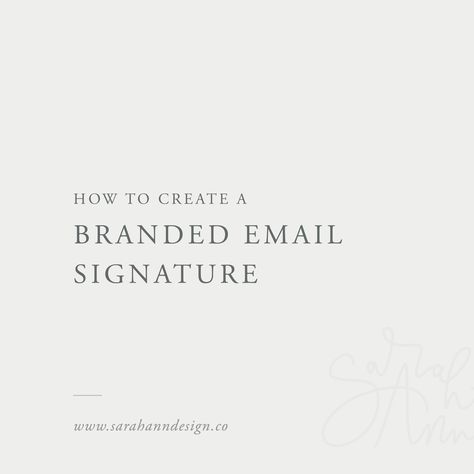 How to Create a Branded Email Signature // for Creative Entrepreneurs Branded Email Signature, Graphic Designer Email Signature, Aesthetic Email Signature, Mail Signature Design Creative, Email Signature Design With Logo, Mail Signature Design, Email Signature Design Creative, Email Signature Ideas, Creative Email Signatures