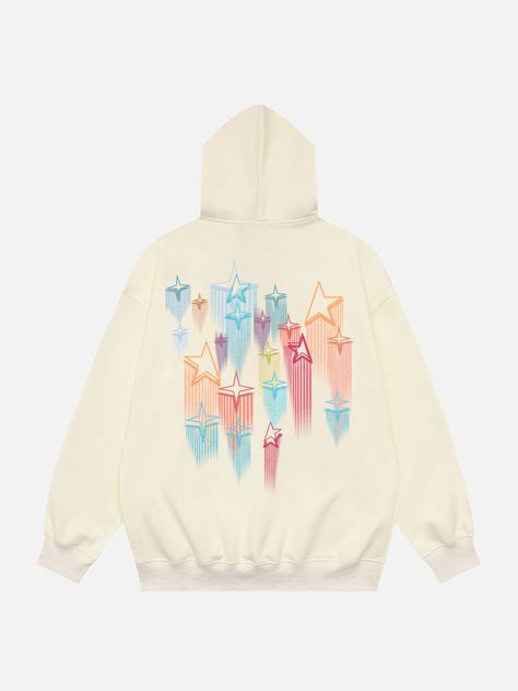 2023 Top Streetwear Brand Aelfric Eden, Street fashion clothes shopping online, free shipping worldwide! Graffiti Star, Graffiti Hoodie, Rainbow Stars, Aelfric Eden, Top Streetwear Brands, Star Embroidery, Cute Preppy Outfits, Clothing Details, Cute Everyday Outfits