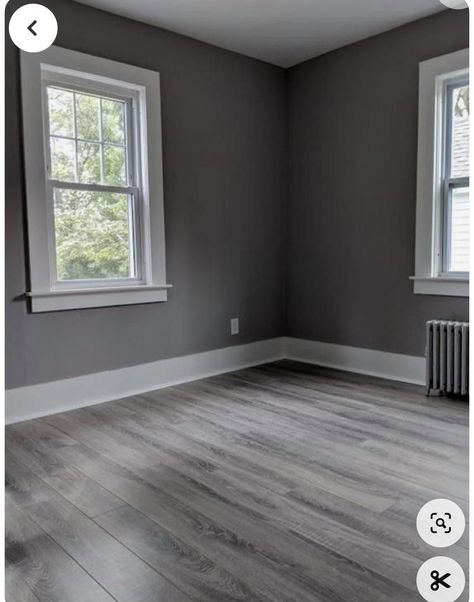 Grey Floor Paint Ideas, Grey Paint Living Room Ideas, Grey Flooring Bedroom, Bedroom Decor Grey Walls, Rooms With Grey Walls, Gray Floor Bedroom, Grey Floors Wall Color Ideas, Colors To Paint Your Room, Gray Flooring Living Room Colour Schemes