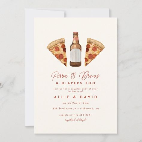 Pizza Party Bridal Shower Decorations, Pizza And Brews Before I Do, Pizza Themed Bridal Shower Ideas, Pizza Wedding Reception Ideas, Couples Bridal Shower Ideas Themes, Pizza Bridal Shower Theme, Couple Shower Themes, Co Ed Wedding Shower Ideas, Wedding Shower Ideas For Couples