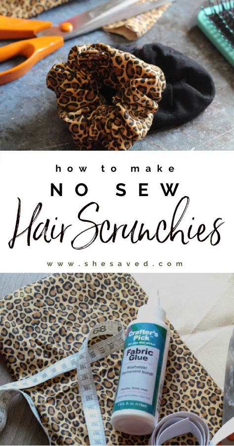 EASY How to Make No Sew Hair Scrunchies DIY Tutorial Diy Scrunchies Tutorials No Sew, Home Made Scrunchies, How To Make Scrunchies No Sew, No Sew Scrunchie, Sew Hair Scrunchies, Hair Scrunchies Diy, Sew Scrunchie, Pom Pom Hair Ties, How To Make Scrunchies